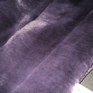 Z Gallerie Plum Faux Fur Blankets